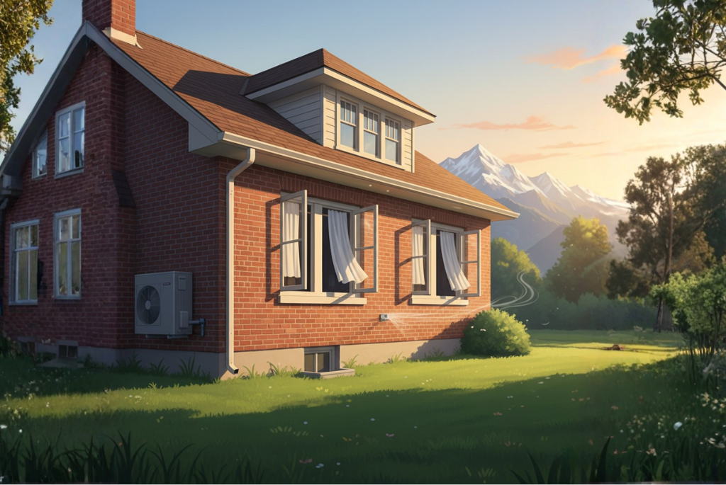 Featured image of Denver Highlands historic bungalow with ductless mini-split AC outdoor unit and mountain view